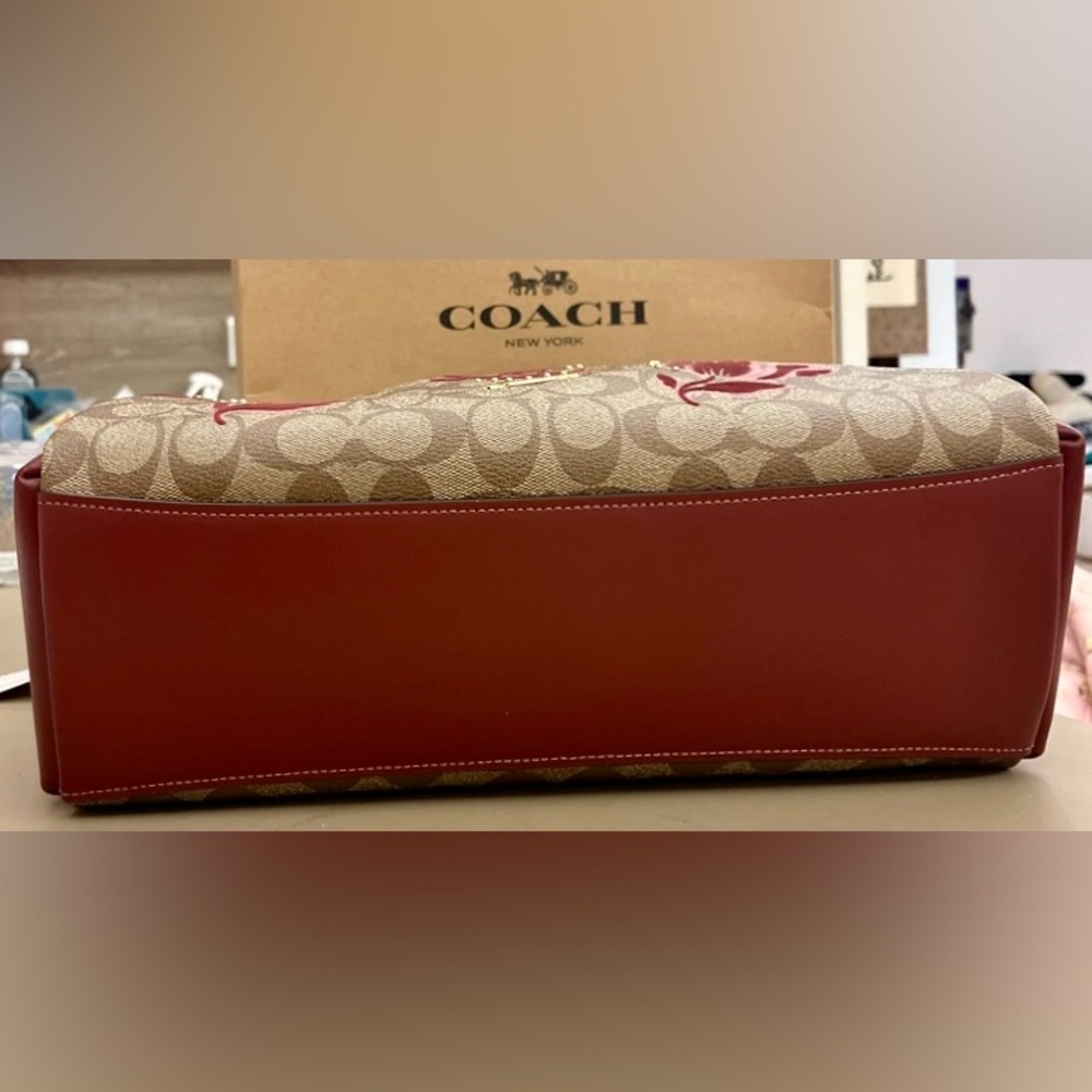 RARE LIKE NEW Coach Mia Shoulder Bag Desert 🌷 Tulip Purses Bag Womens Designer - Picture 7 of 8